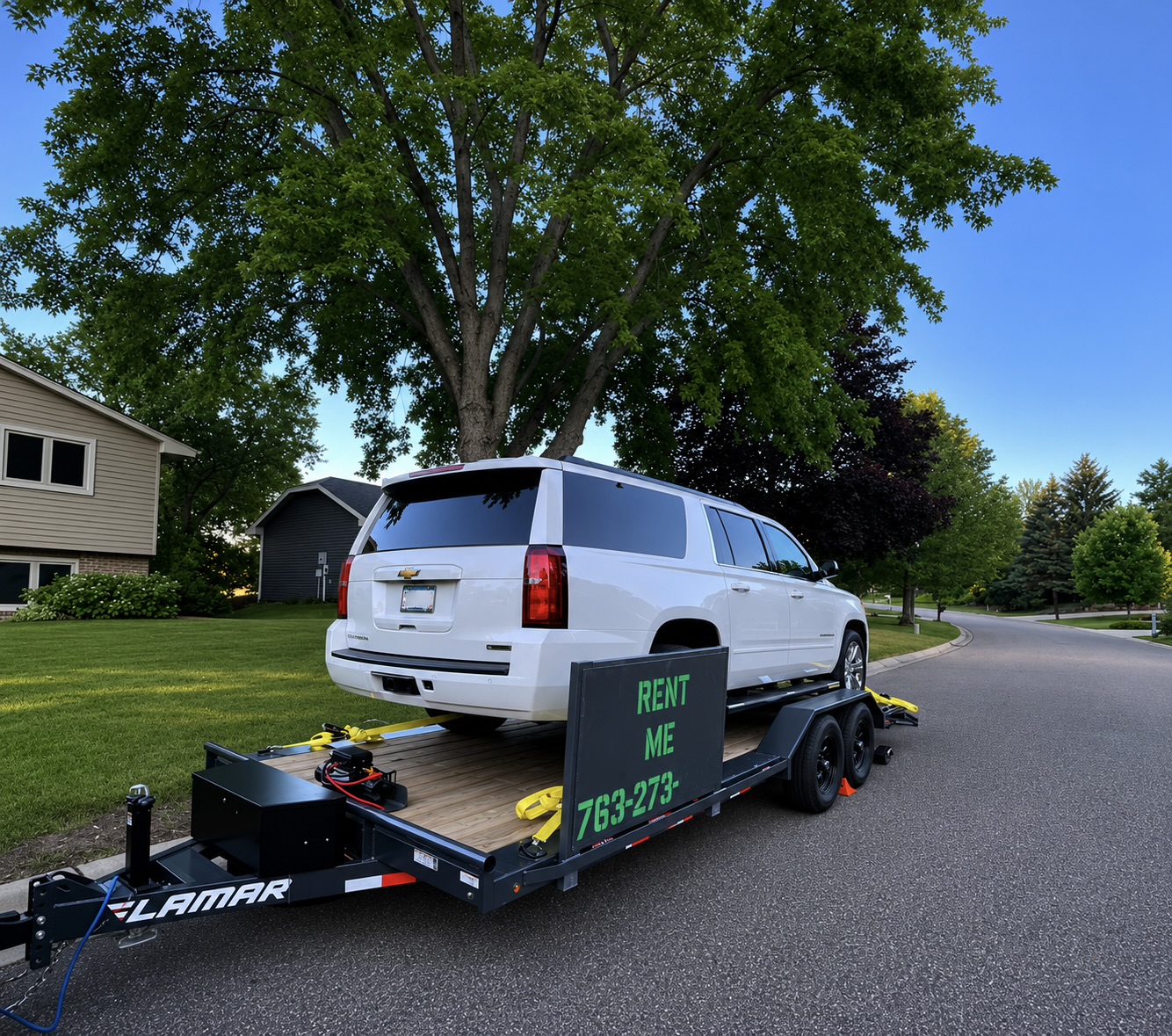 Metro Area Trailer Rental 20 foot car hauler